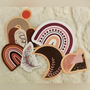 6 pack boho stickers